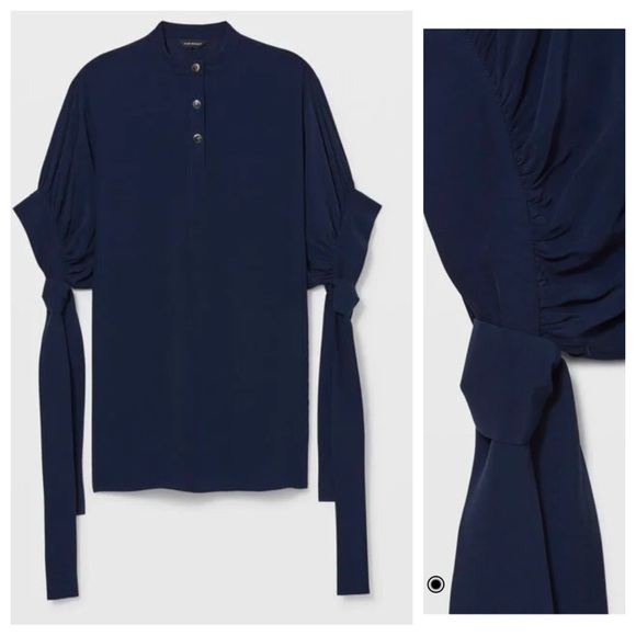 NWT! Club Monaco Tie Sleeve Dress - Picture 2 of 8